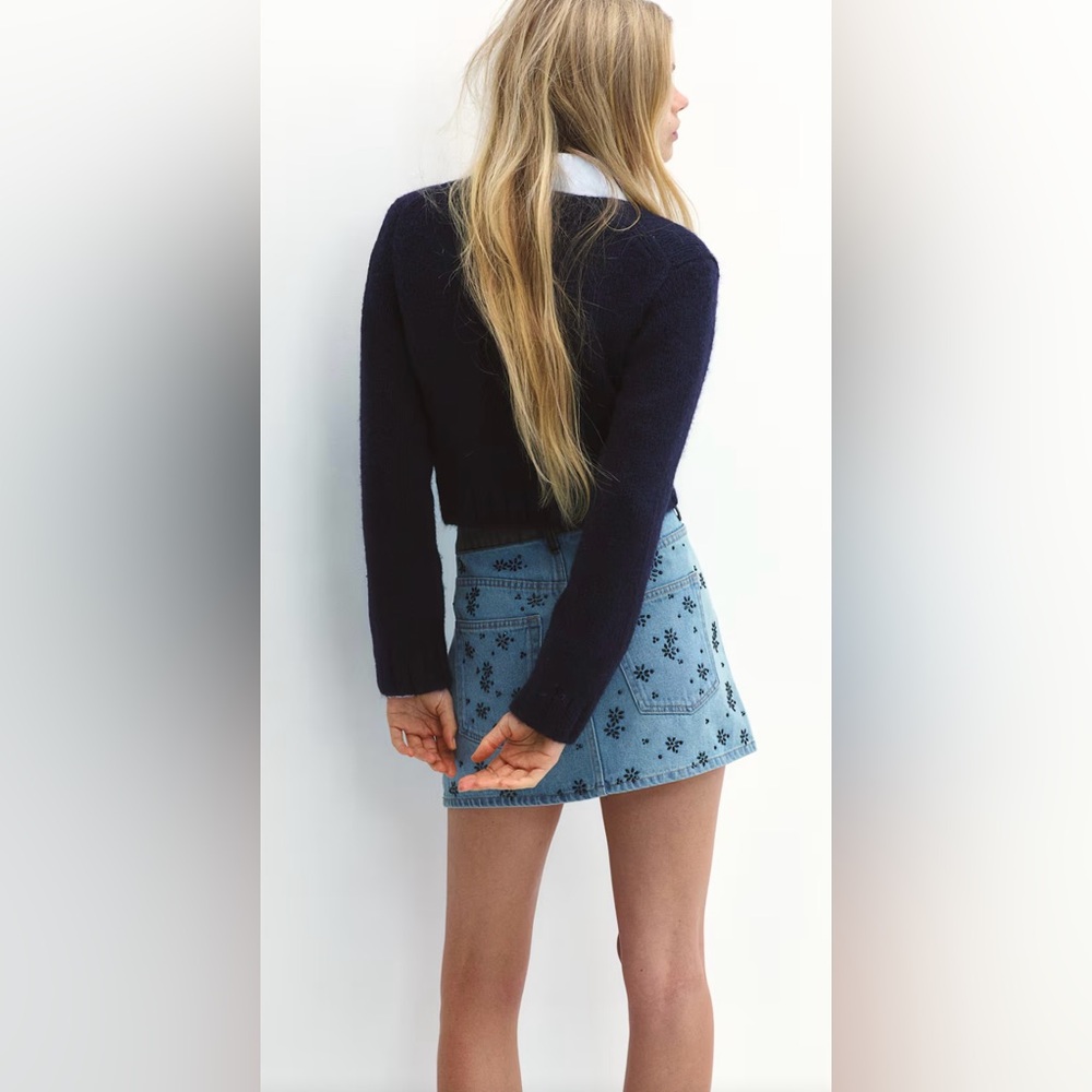 H&M Navy V-NECK CARDIGAN Size Small NWT - Picture 6 of 11